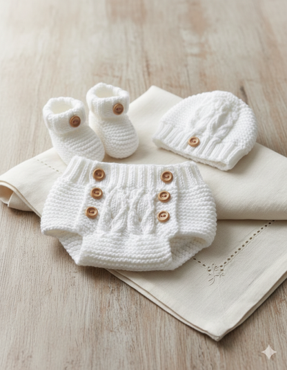 "Orchid ” Set Knitting pattern for Reborn doll 16 -22” or 0-3 Mth Old Baby