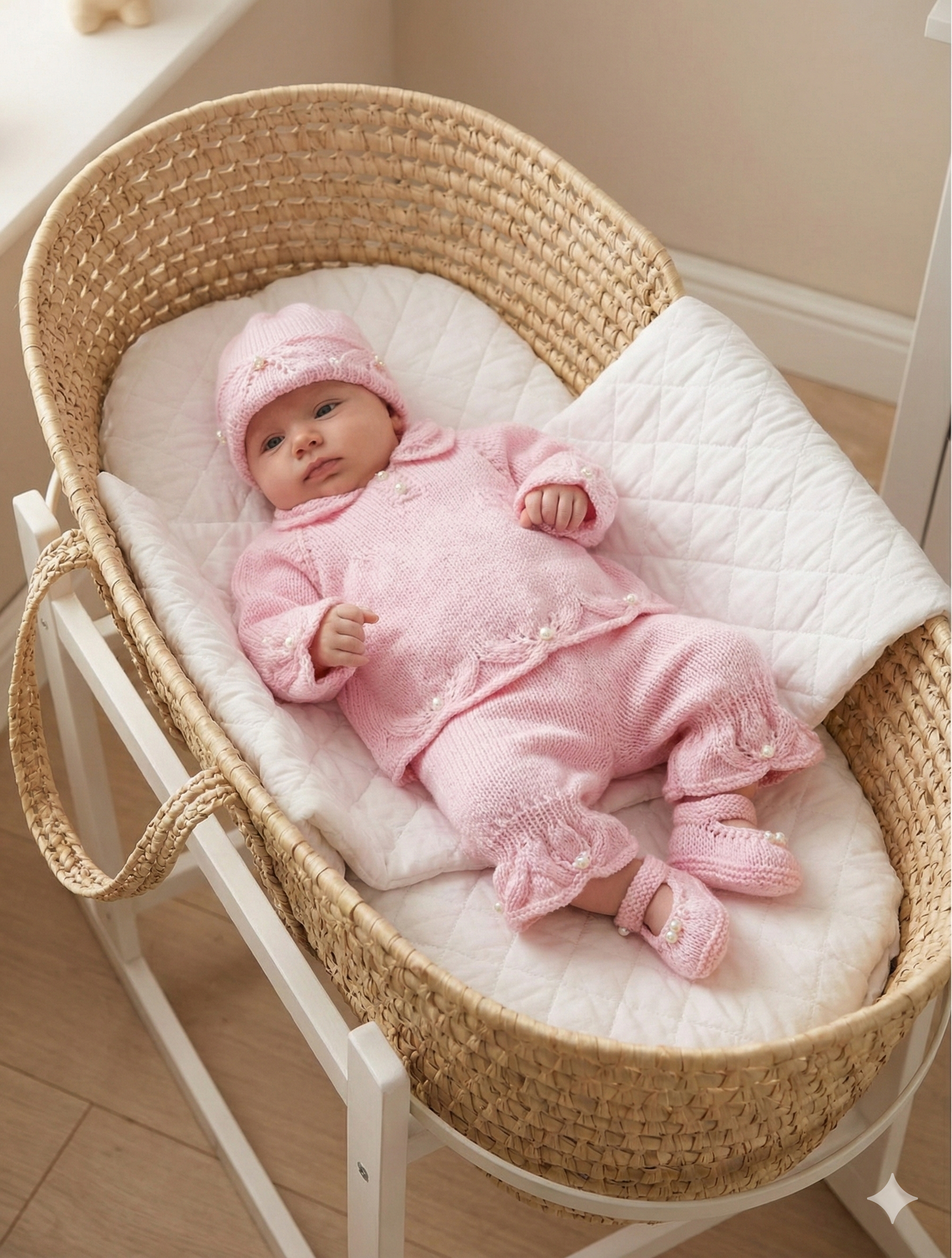 "Sunflower ” Angel Set Knitting pattern for Reborn doll 16 -22” or 0-3 Mth Old Baby