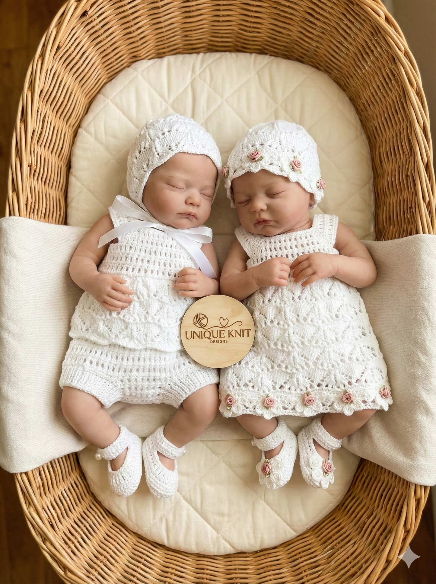 "Summer” 4 Piece Set Knitting pattern for Reborn doll 16-22” or 0-3 Month Old Baby