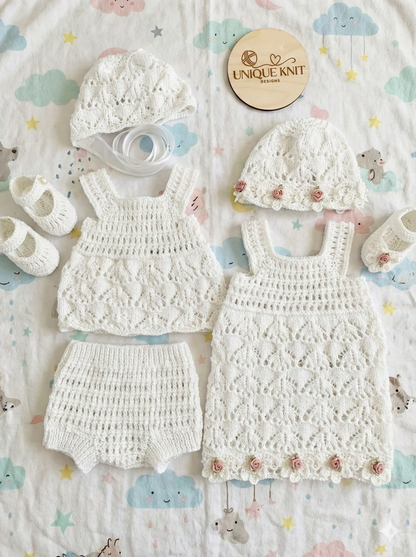 "Summer” 4 Piece Set Knitting pattern for Reborn doll 16-22” or 0-3 Month Old Baby