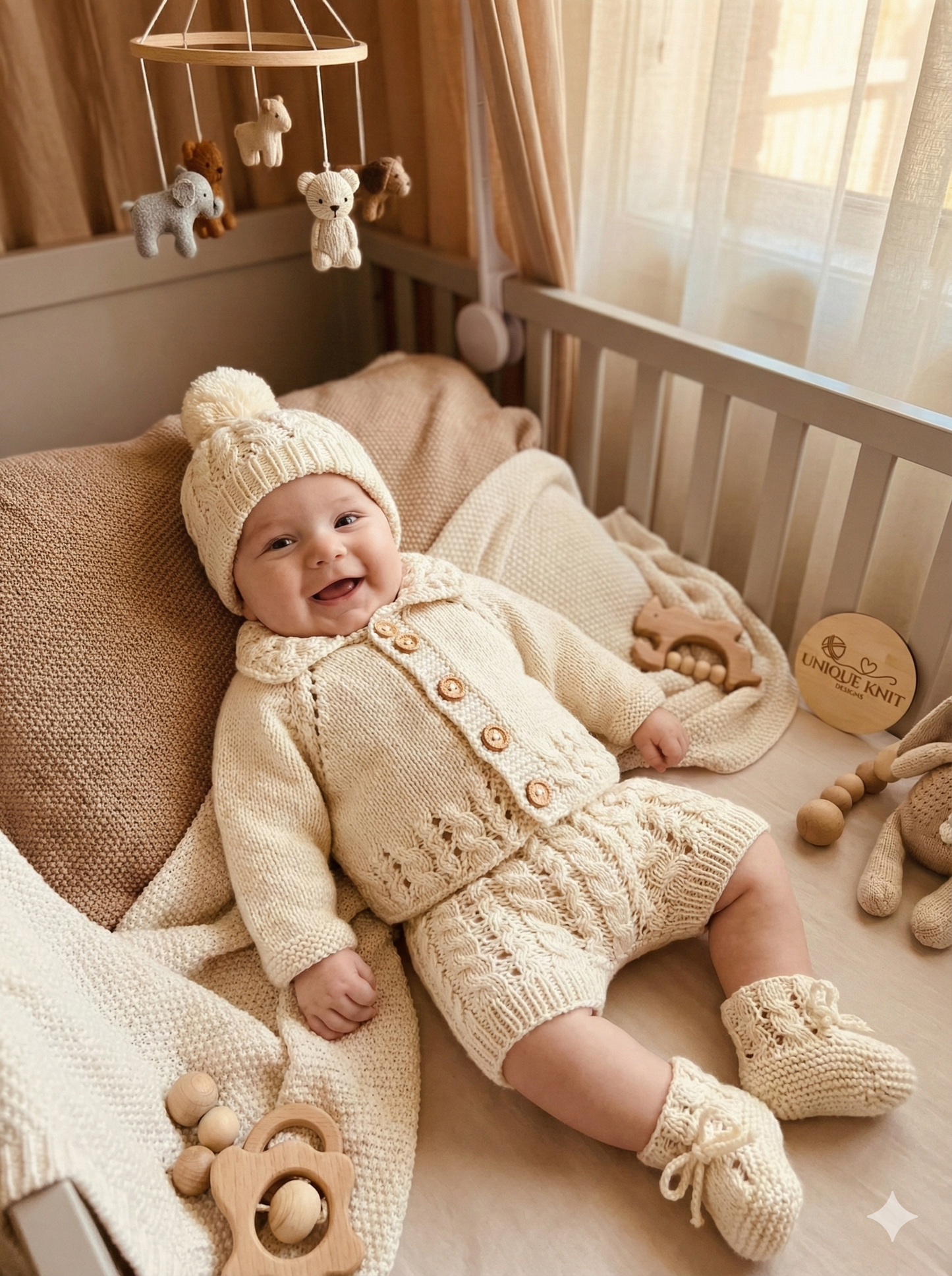 "Barley” 4 Piece Set Knitting pattern for Reborn doll 16-22” or 0-3 Month Old Baby