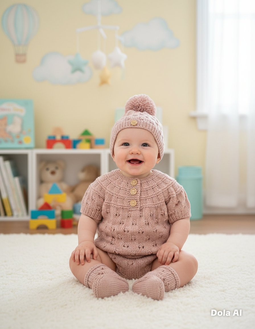 "Pippin” 3 Piece set - 8 sizes from premature to 24 Month old baby