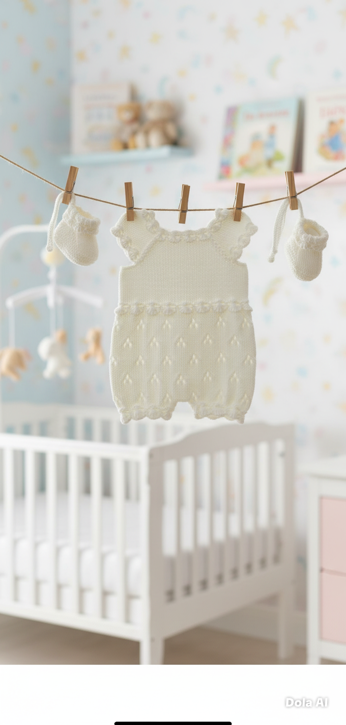 "Angel” Romper Knitting pattern for Reborn doll 16 -22” or 0-3 Month Old Baby