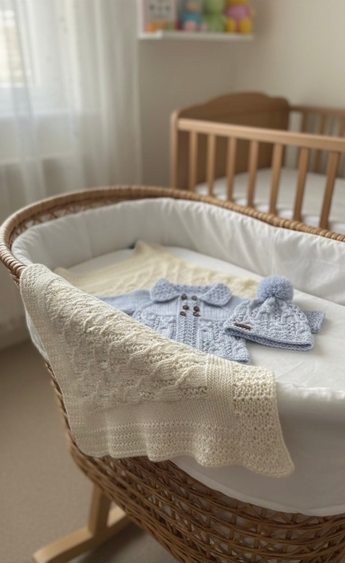 “Lollipop” Jacket, Hat & Blanket Set, Sizes Premature To 4 Years Old