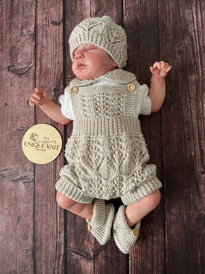 "Tim & Kim ” Multi Piece  twin set knitting pattern for reborn doll 16-22" or 0-3 month old baby