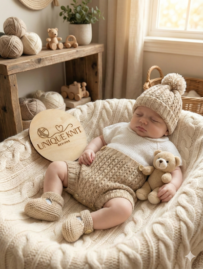 "Nutmeg” Romper Knitting pattern for Reborn doll 16 -22” or 0-3 Month Old Baby