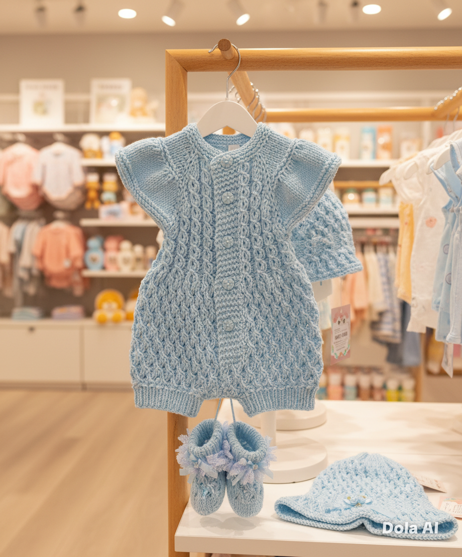 "Ruffle” Romper Knitting pattern for Reborn doll 16 -22” or 0-3 Month Old Baby