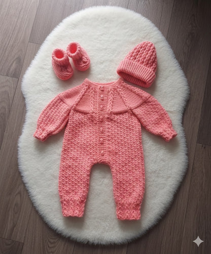"Primrose” Romper Knitting pattern for Reborn doll 16 -22” or 0-3 Mth Old Baby