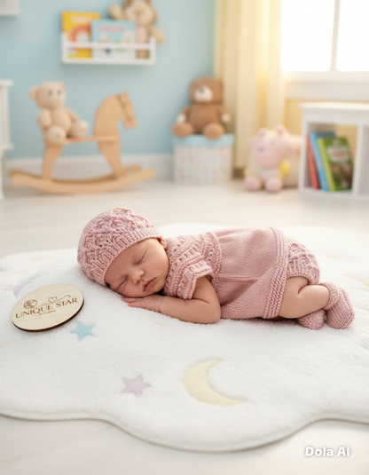 "Rianne” 4 Piece Knitting pattern set for Reborn doll 16 -22” or 0-3 Month Old Baby