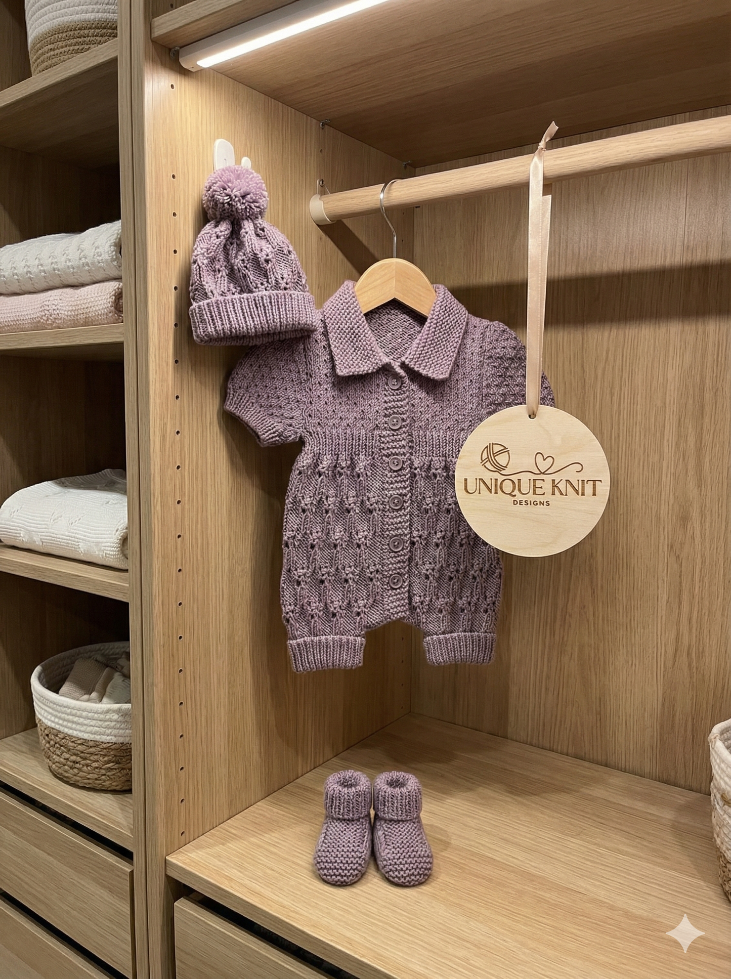 "Bluebell ” Romper Knitting pattern for Reborn doll 16 -22” or 0-3 Mth Old Baby