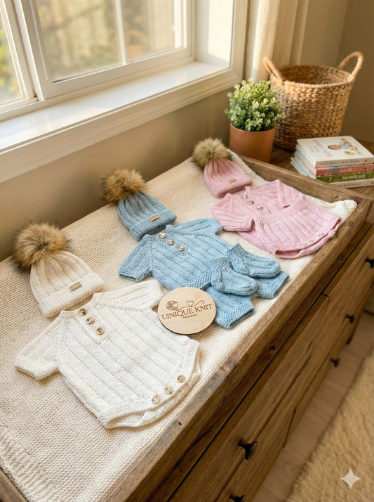 "Cotton ” Multi-piece Knitting pattern for Reborn doll 16 -22” or 0-3 Month Old Baby