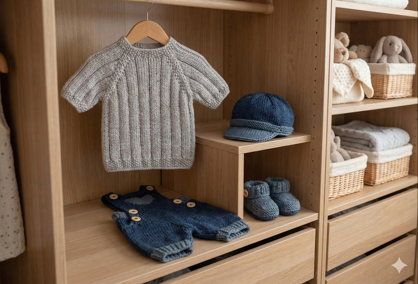 "Dandelion ” 4 Piece Set Knitting pattern for Reborn doll 16 -22” or 0-3 Mth Old Baby