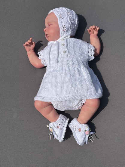"Cinderella” 4 piece Knitting pattern for Reborn doll 16 -22” or 0-3 Month Old Baby