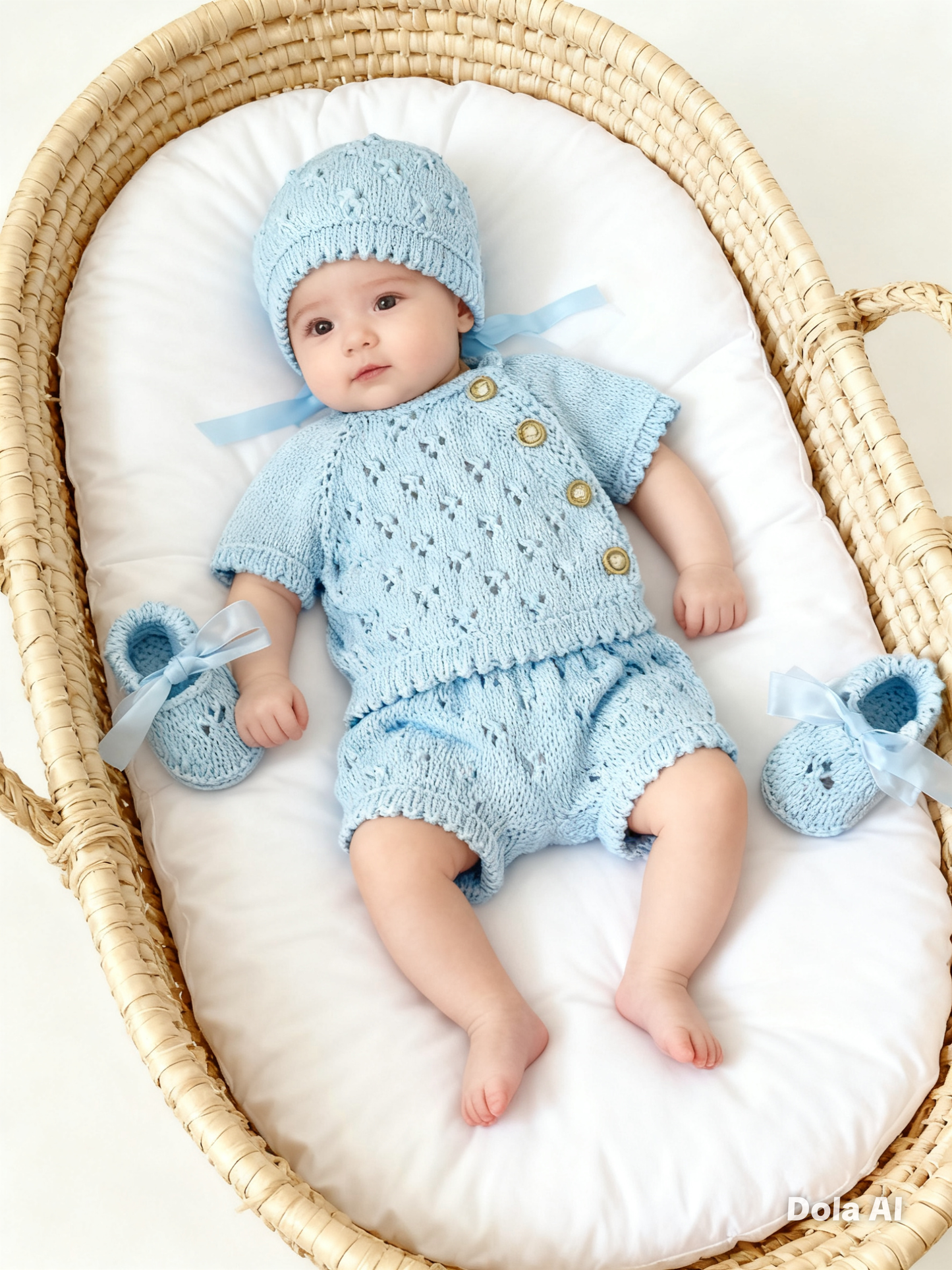 "Britney" 4 piece knitting pattern for reborn doll 16-22" or 0-3 Month old baby