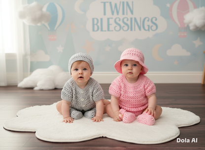 "Malibu” Multi Piece set knitting pattern for reborn doll 16-22" or 0-3 month old baby