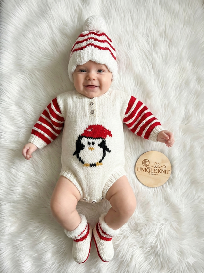 "Jingle Bells” Romper Knitting pattern for Reborn doll 16 -22” or 0-3 Month Old Baby