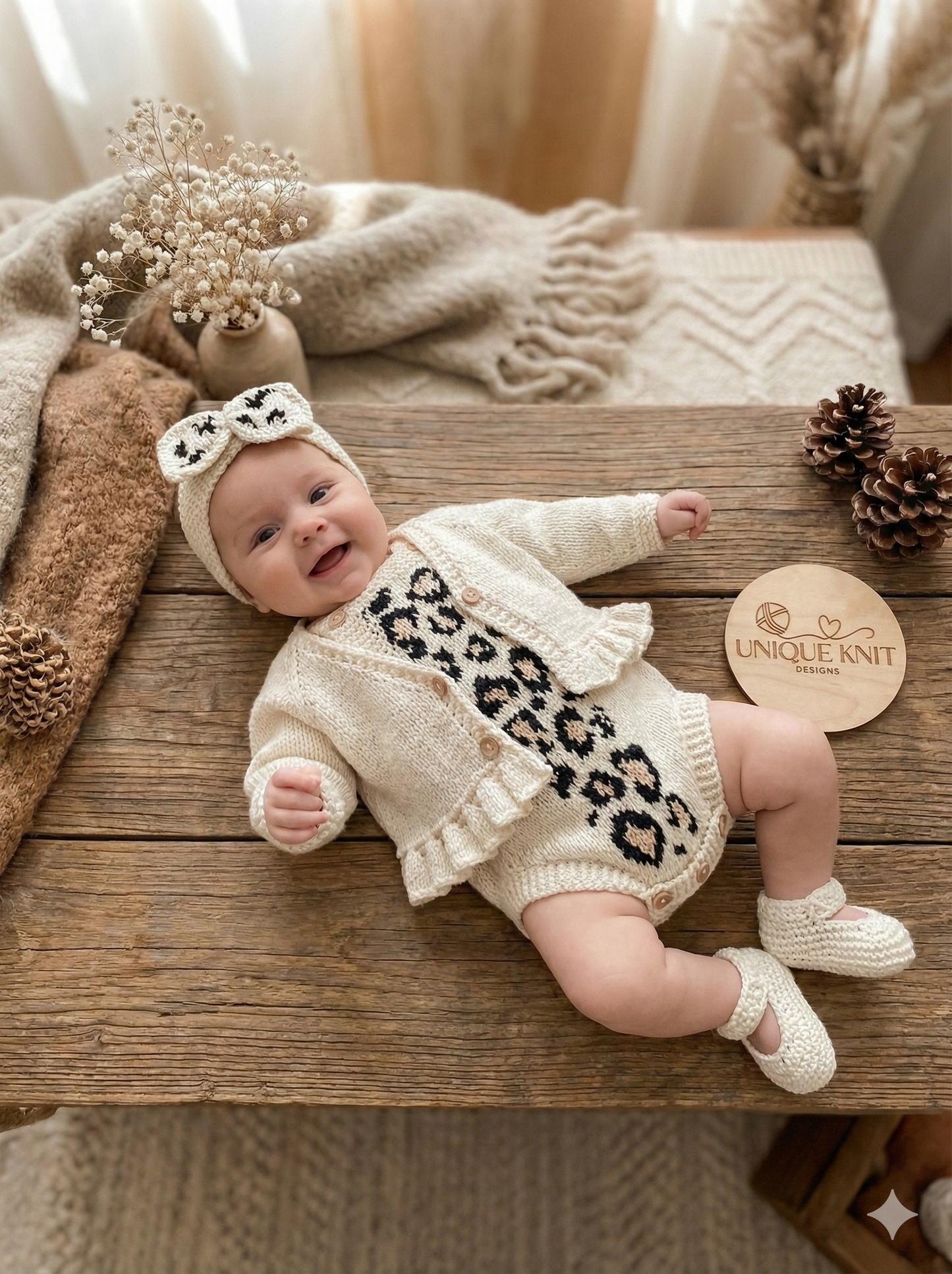 "Tiger” 4 Piece Knitting pattern set for Reborn doll 16 -22” or 0-3 Month Old Baby