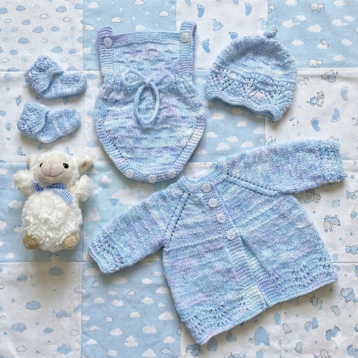 "Windsor” 4 Piece Set Knitting pattern for Reborn doll 16-22” or 0-3 Month Old Baby