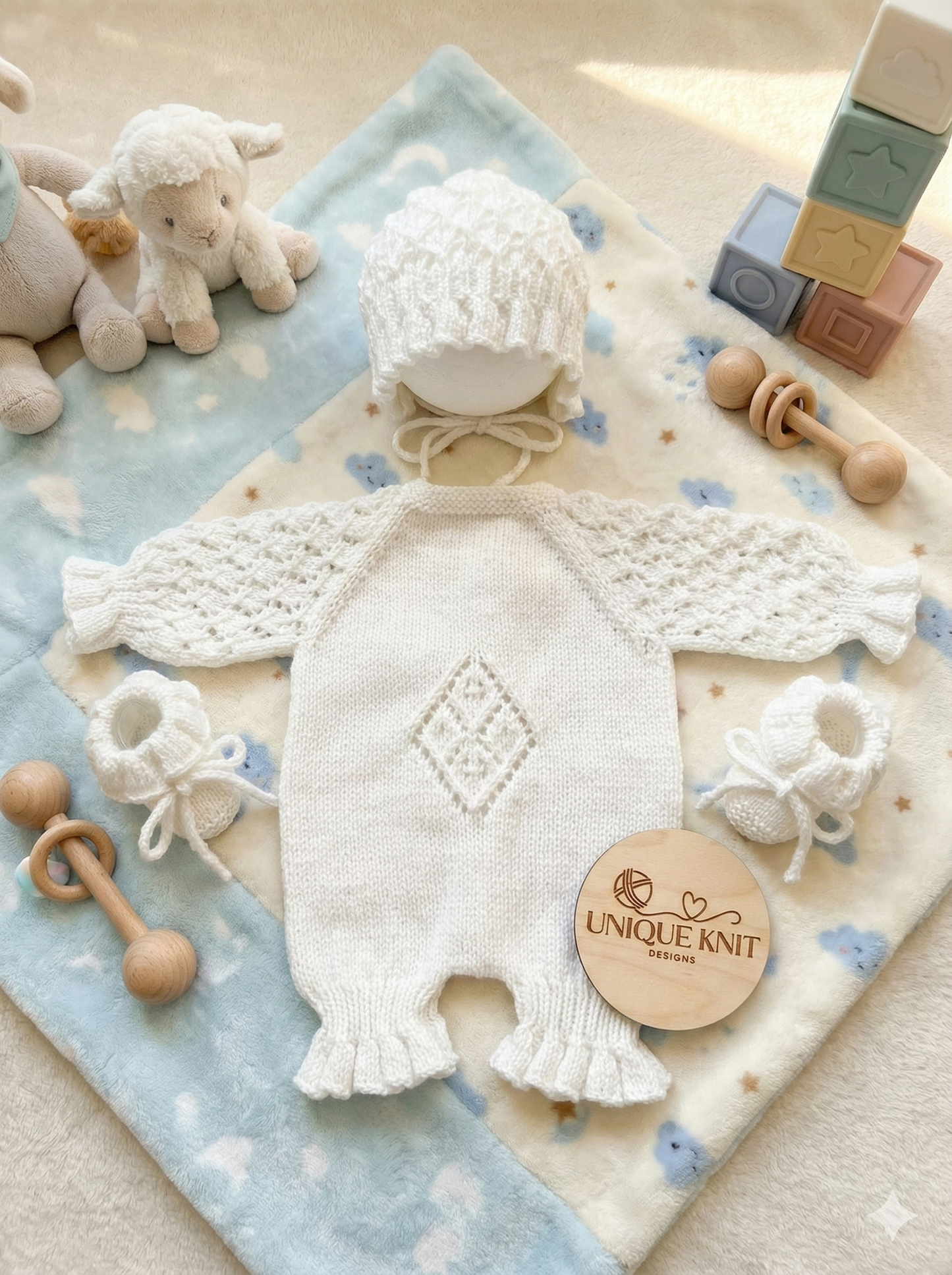 "Princess” Romper Knitting pattern for Reborn doll 16 -22” or 0-3 Month Old Baby