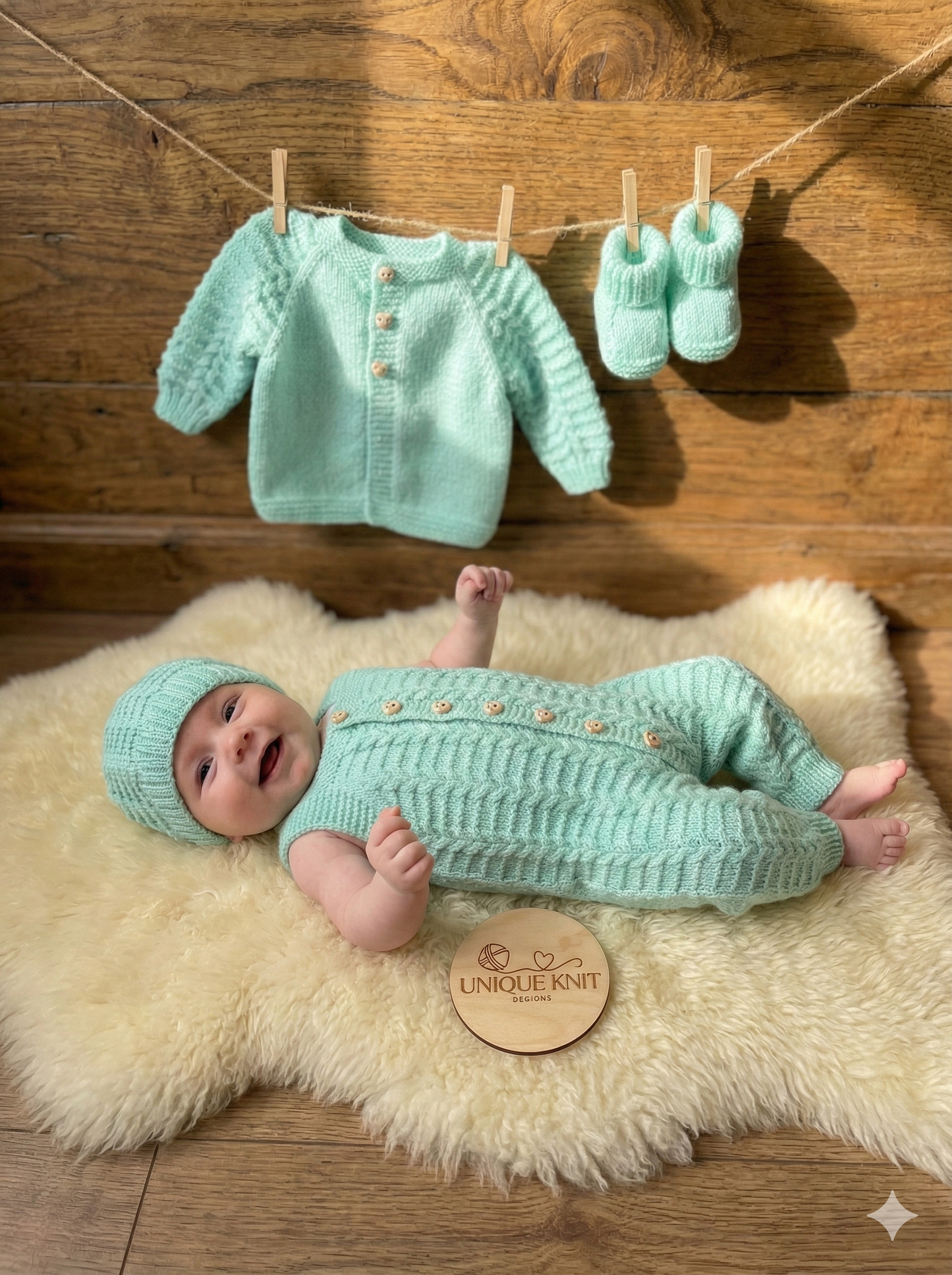 "Aurora” Dungaree set Knitting pattern set for Reborn doll 16 -22” or 0-3 Month Old Baby