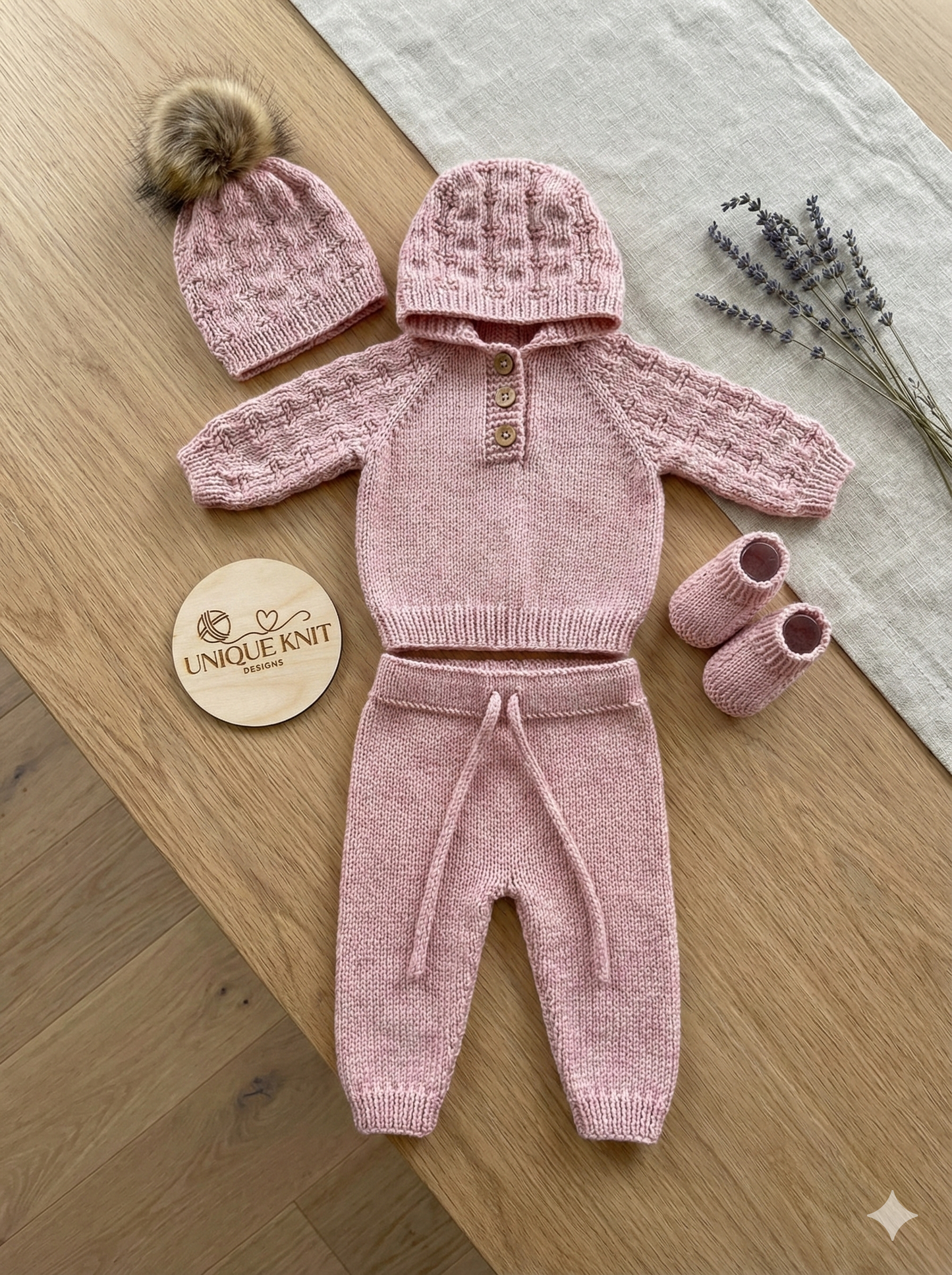 "Dubai” 4 Piece Knitting pattern set for Reborn doll 16 -22” or 0-3 Month Old Baby
