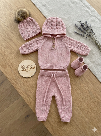 "Dubai” 4 Piece Knitting pattern set for Reborn doll 16 -22” or 0-3 Month Old Baby