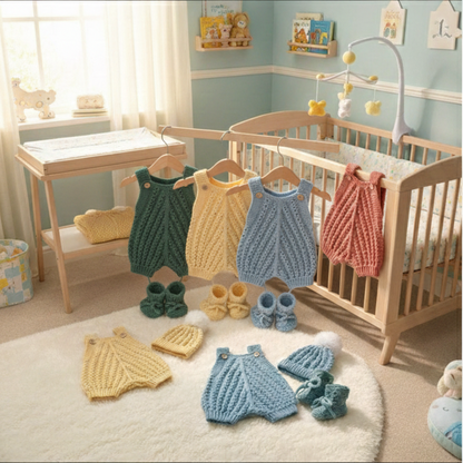 "Lupin” Romper Knitting pattern for Reborn doll 16 -22” or 0-3 Mth Old Baby