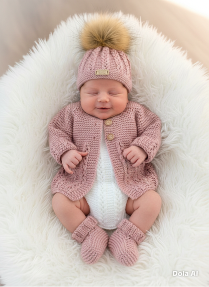 "Sugarplum” 4 piece set -NEW with 8 size options from premature to 24 Months