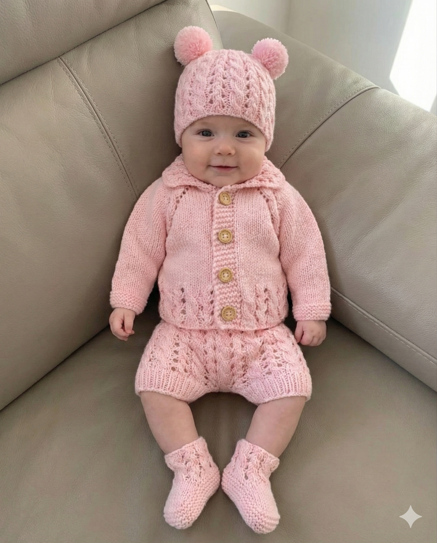 "Barley” 4 Piece Set Knitting pattern for Reborn doll 16-22” or 0-3 Month Old Baby