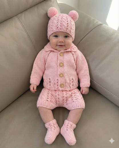 "Barley” 4 Piece Set Knitting pattern for Reborn doll 16-22” or 0-3 Month Old Baby