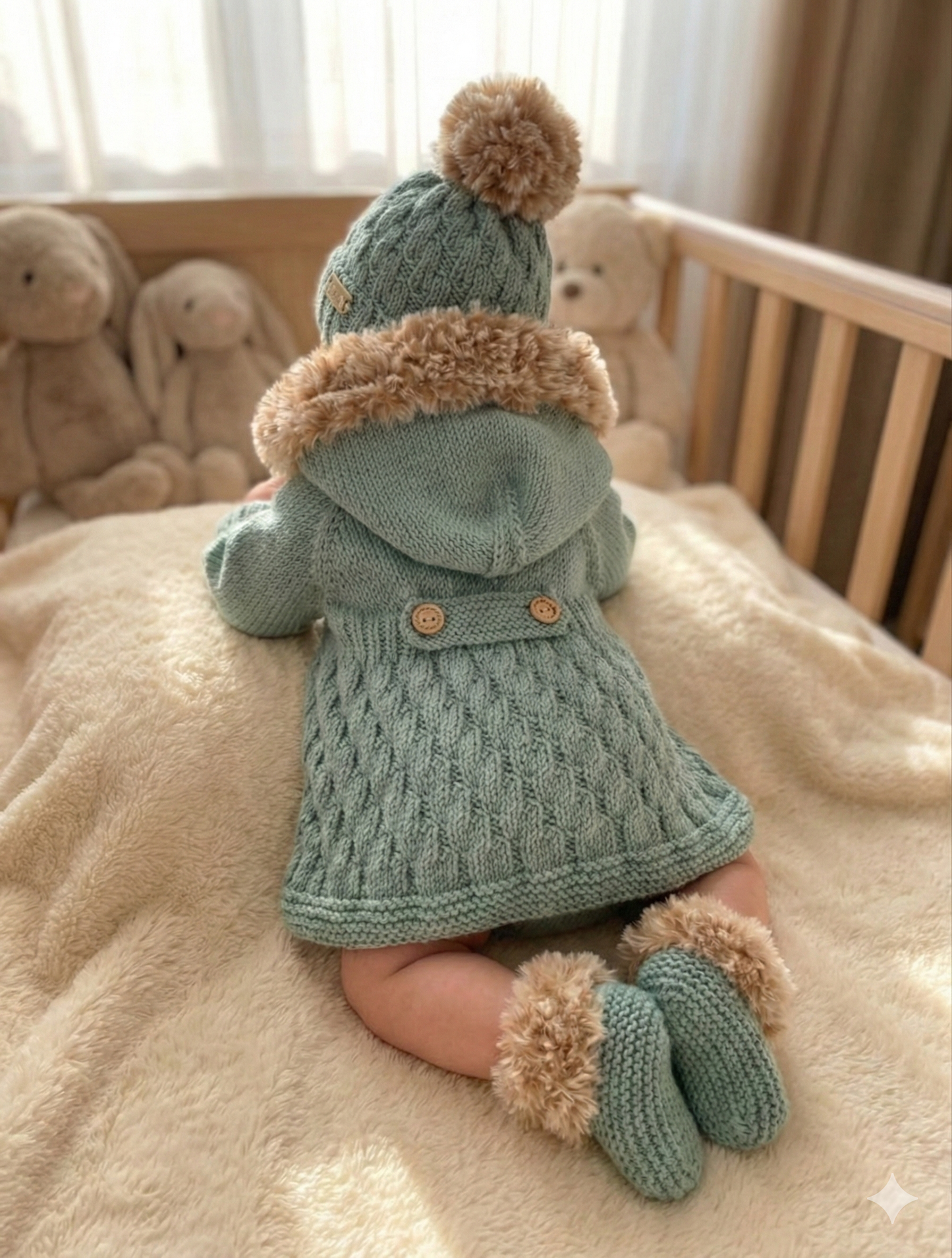 "Sage” 4 Piece Set Knitting pattern for Reborn doll 16-22” or 0-3 Mth Old Baby