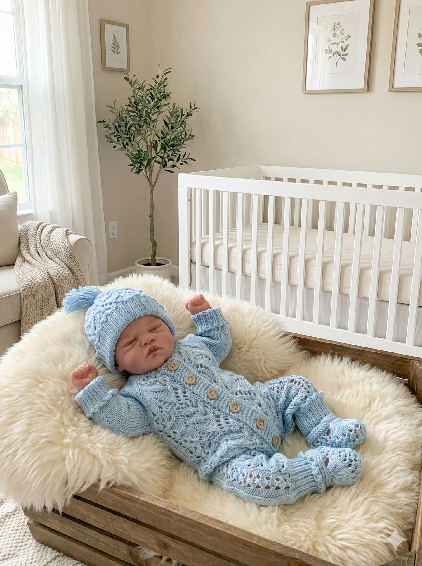 "Honeysuckle” Romper Knitting pattern for Reborn doll 16 -22” or 0-3 Mth Old Baby