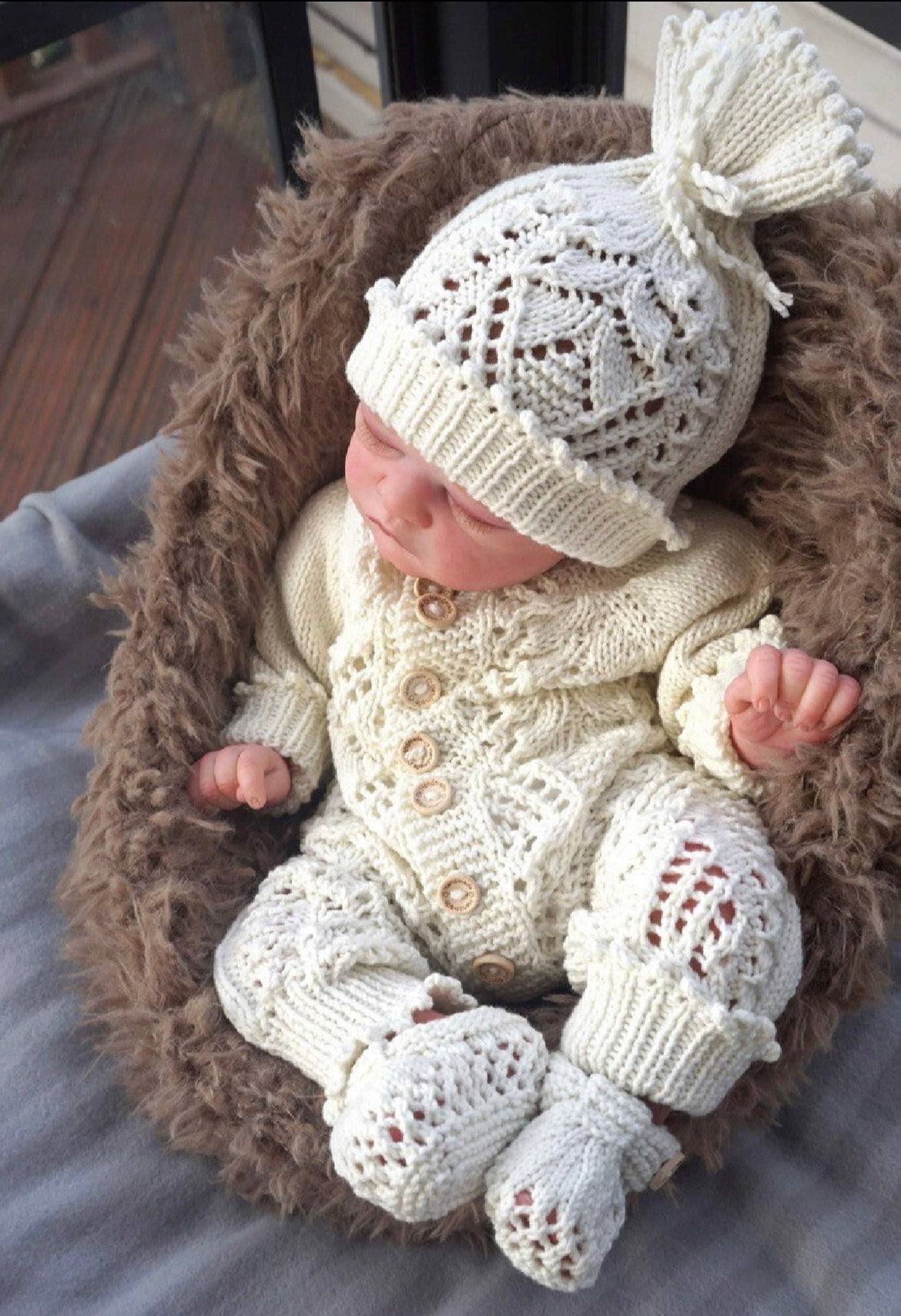 "Honeysuckle” Romper Knitting pattern for Reborn doll 16 -22” or 0-3 Mth Old Baby