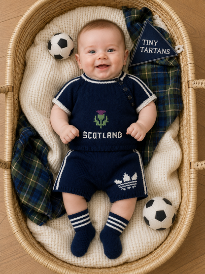 "Tiny Tartans” 3 piece Knitting pattern set for Reborn doll 16 -22” or 0-3 Month Old Baby