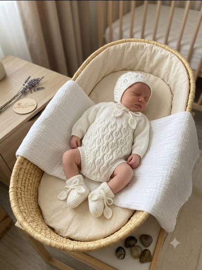 "Eden” 3 Piece Knitting pattern set for Reborn doll 16-22” or 0-3 Month Old Baby