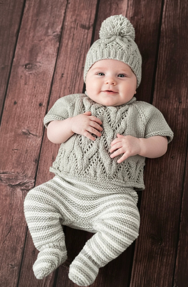 "Harlem” Poncho set Knitting pattern for Reborn doll 16 -22” or 0-3 Month Old Baby