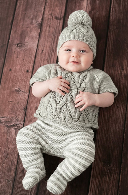 "Harlem” Poncho set Knitting pattern for Reborn doll 16 -22” or 0-3 Month Old Baby