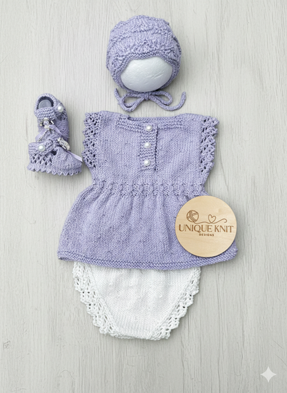 "Cinderella” 4 piece Knitting pattern for Reborn doll 16 -22” or 0-3 Month Old Baby