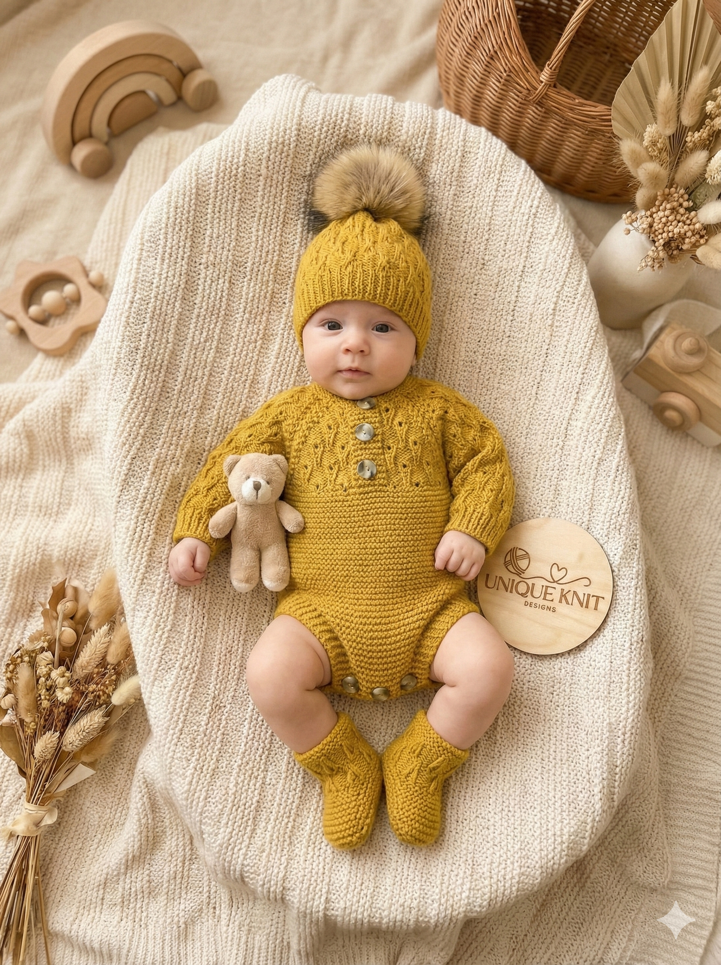"Pumpkin” Romper Knitting pattern for Reborn doll 16 -22” or 0-3 Mth Old Baby