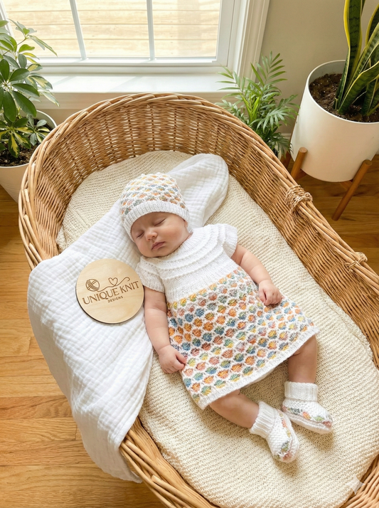 "Bubbles” 3 Piece Knitting pattern set for Reborn doll 16 -22” or 0-3 Month Old Baby