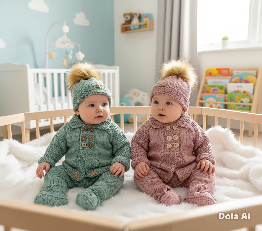 "Walnut” 4 piece knitting pattern set for a reborn doll 16 -22” or 0-3 Month Old Baby
