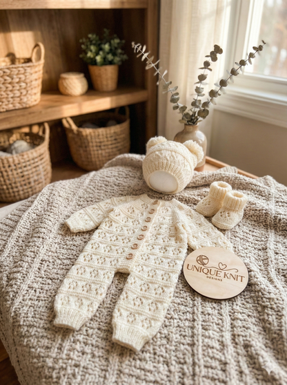 "Miami" Romper knitting pattern for reborn doll 16-22" or 0-3 Month old baby
