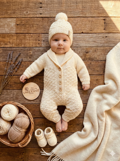 "Rupert” Romper Knitting pattern set for Reborn doll 16 -22” or 0-3 Month Old Baby