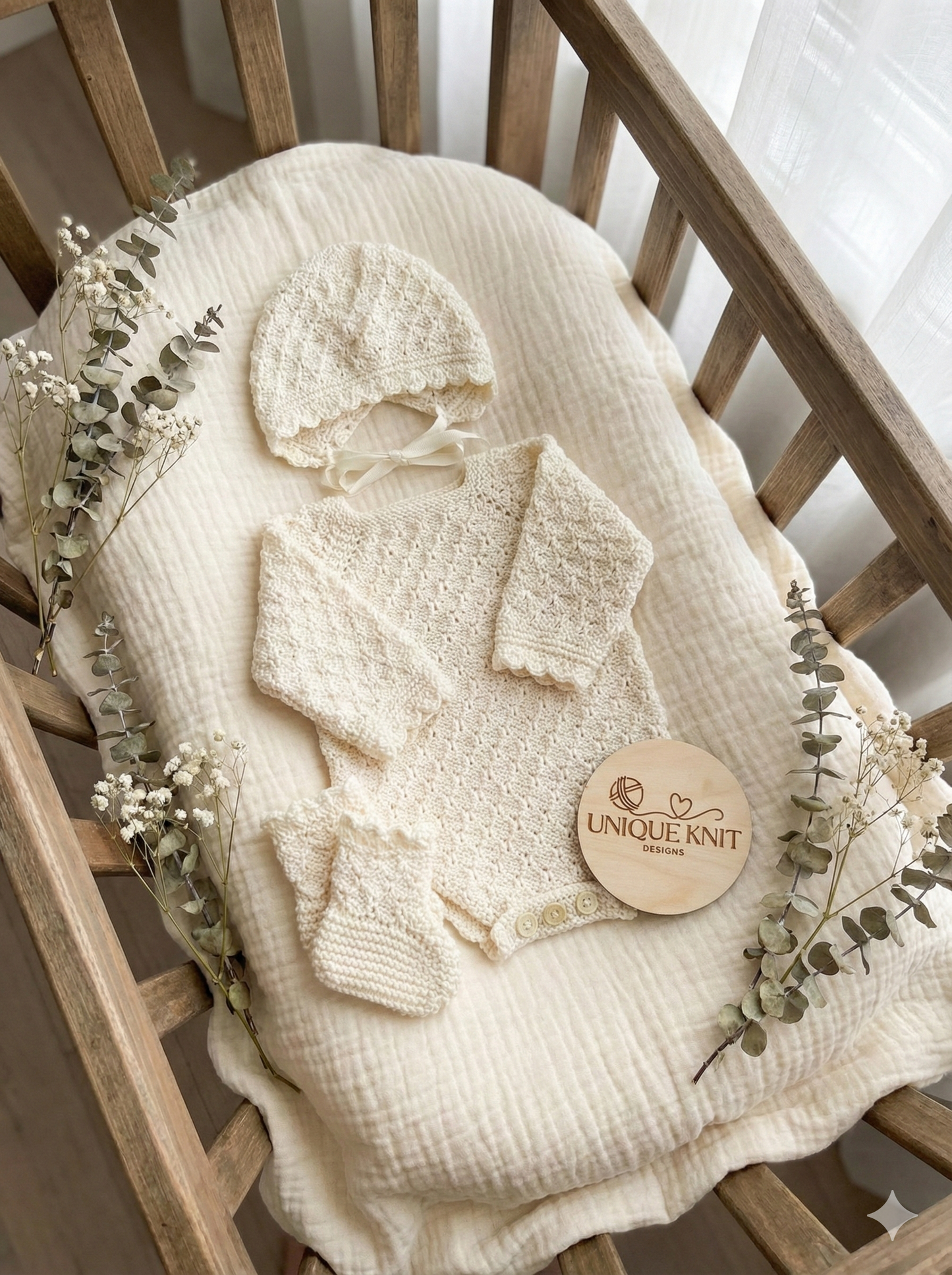 "Freyja” Romper Knitting pattern for Reborn doll 19 -24” or 0-6 Month Old Baby