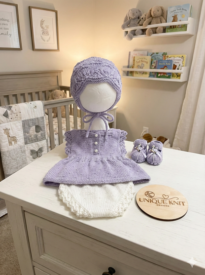 "Cinderella” 4 piece Knitting pattern for Reborn doll 16 -22” or 0-3 Month Old Baby