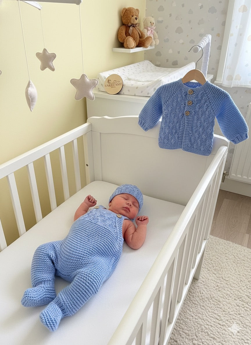 "Little Cloud” 3 piece Knitting pattern set for Reborn doll 19 -24” or 0-6 Month Old Baby