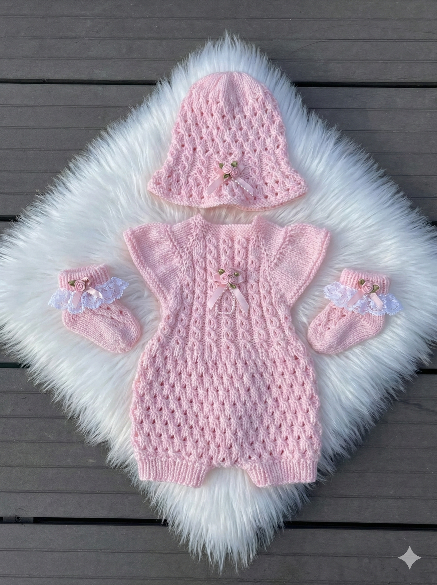 "Ruffle” Romper Knitting pattern for Reborn doll 16 -22” or 0-3 Month Old Baby