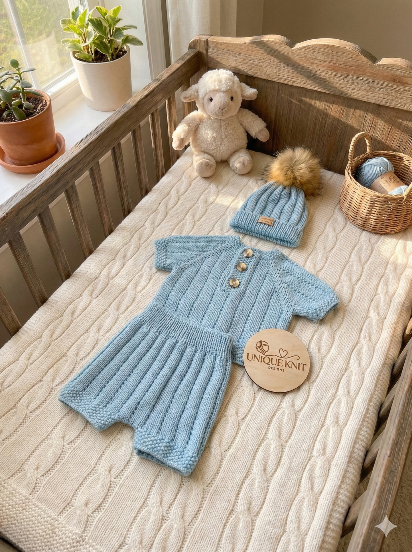 "Cotton ” Multi-piece Knitting pattern for Reborn doll 16 -22” or 0-3 Month Old Baby