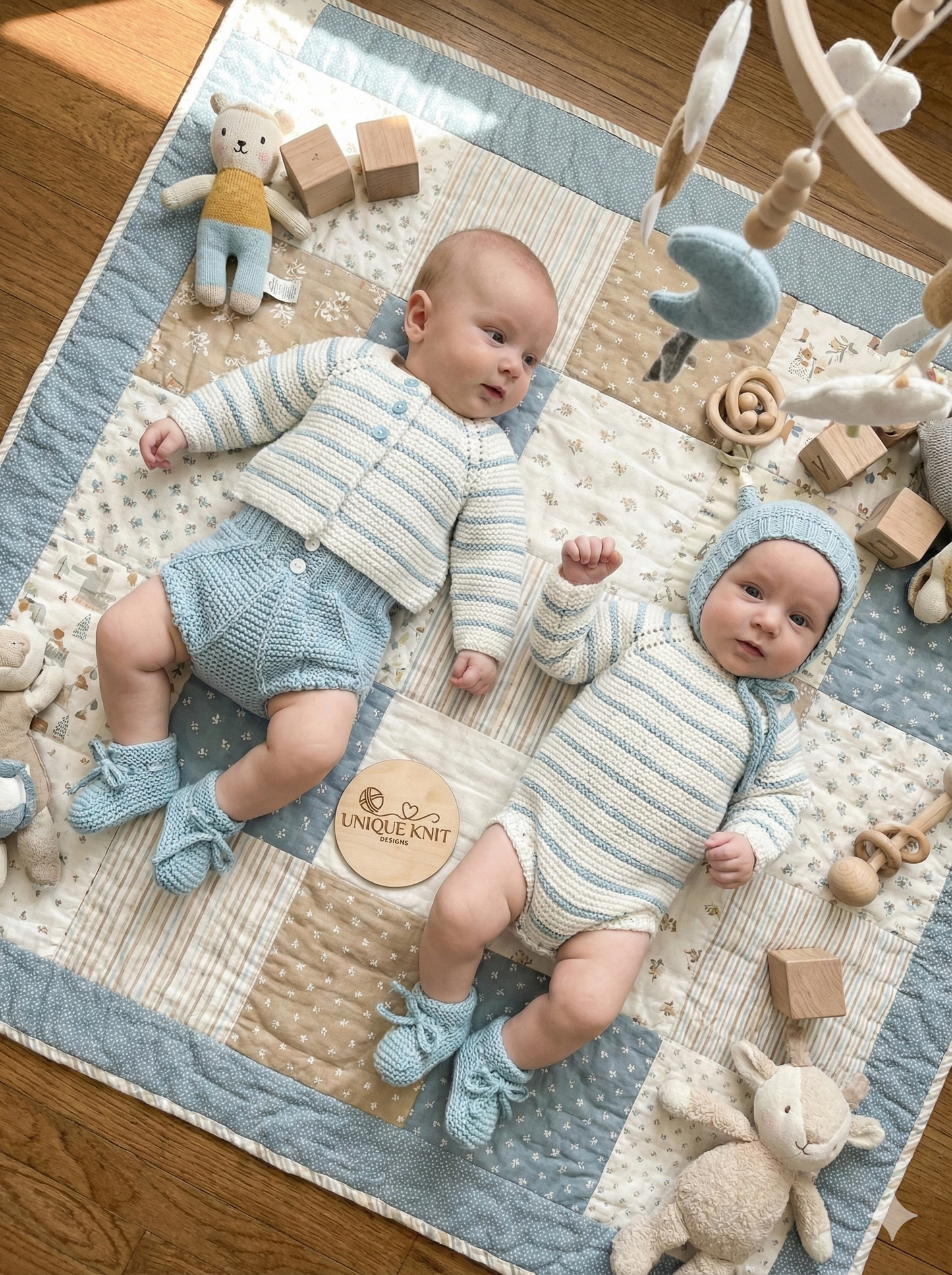 "Rose Petal” Multi-piece Knitting pattern for Reborn doll 16 -22” or 0-3 Month Old Baby