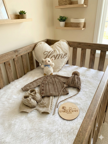 "Pepper” Side opening top and lace up  boot set Knitting pattern for Reborn doll 16 -22” or 0-3 Mth Old Baby